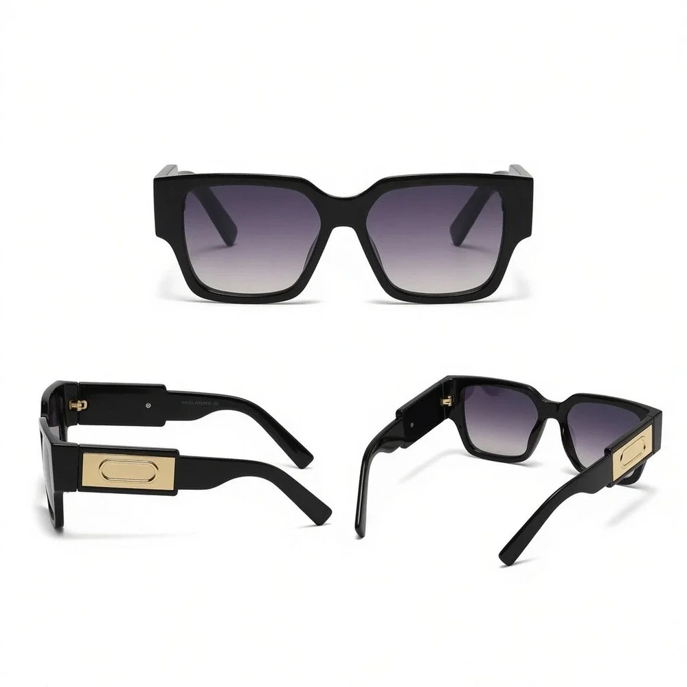 Womens Sunglasses Rectangular Big Large Eyewear‎ Thick Frame Shield Outgoing UV